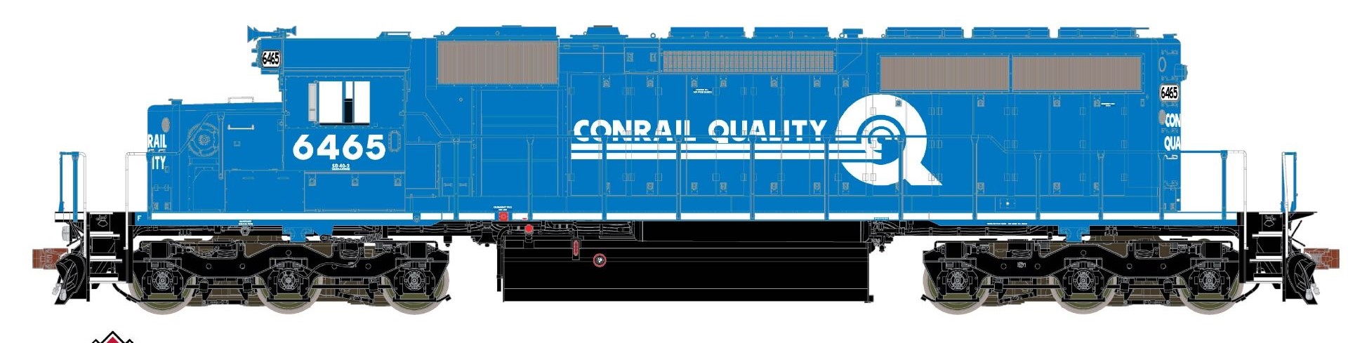 ScaleTrains Rivet Counter HO SXT38791 DCC/ESU Loksound 5 Equipped EMD SD40-2 Locomotive w/Ditch Lights Conrail Small 'Quality' Logo CR #6442