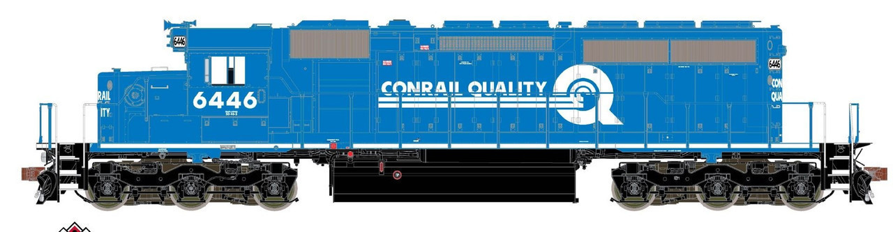 ScaleTrains Rivet Counter HO SXT38800 DCC Ready EMD SD40-2 Locomotive w/Ditch Lights Conrail Small 'Quality' Logo CR #6465