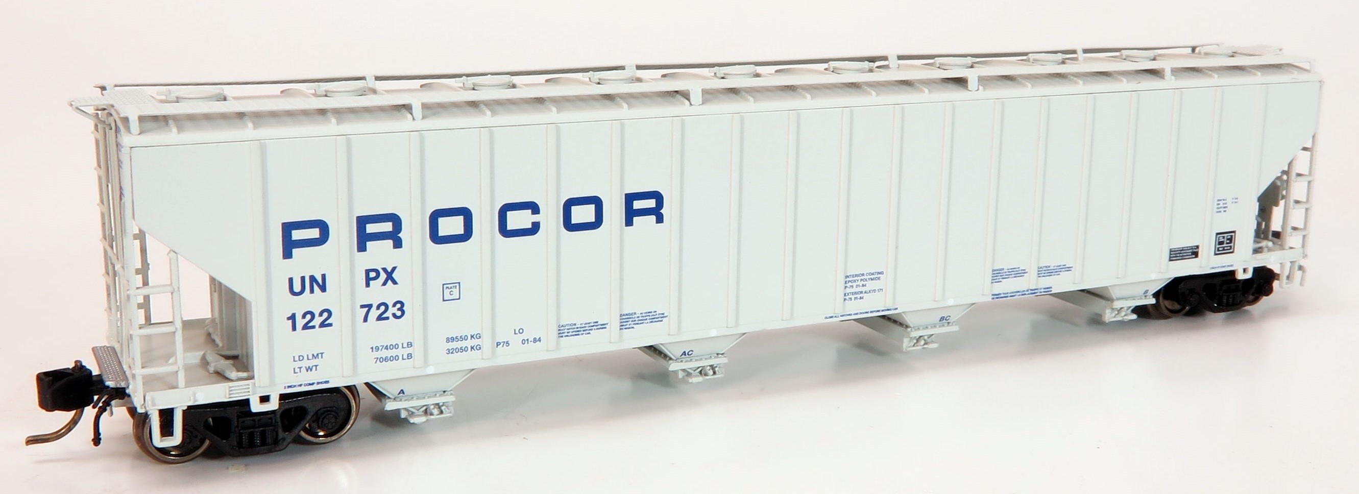 Rapido Trains Inc N 560002A Procor 5820 Covered Hopper Procor Ltd. Blue Solid UNPX - Single Car