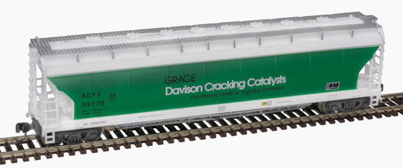 Atlas Master N 50006077 ACF Pressureaide Centerflow Covered Hopper Grace Davison ACFX #59778