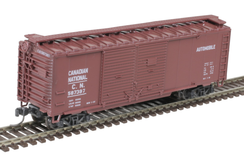 Atlas Trainman N 50006191 40' Double-Door Boxcar Canadian National CN #587384