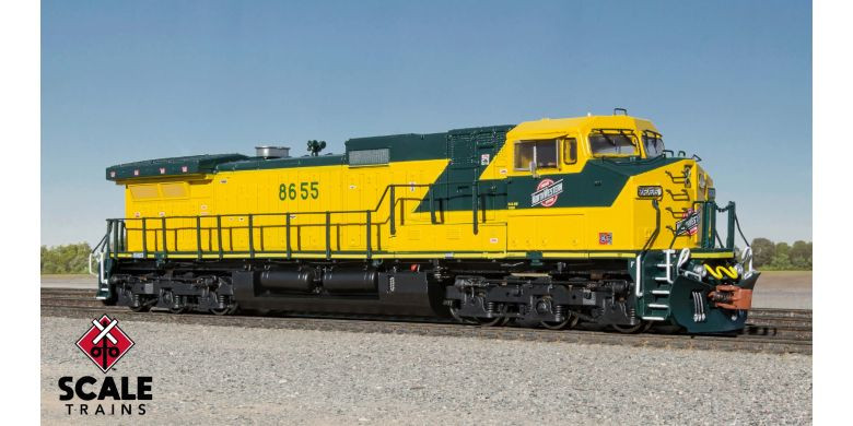 ScaleTrains Rivet Counter N SXT38701 DCC/ESU LokSound GE DASH 9 Chicago & North Western 'As Delivered' CNW #8709