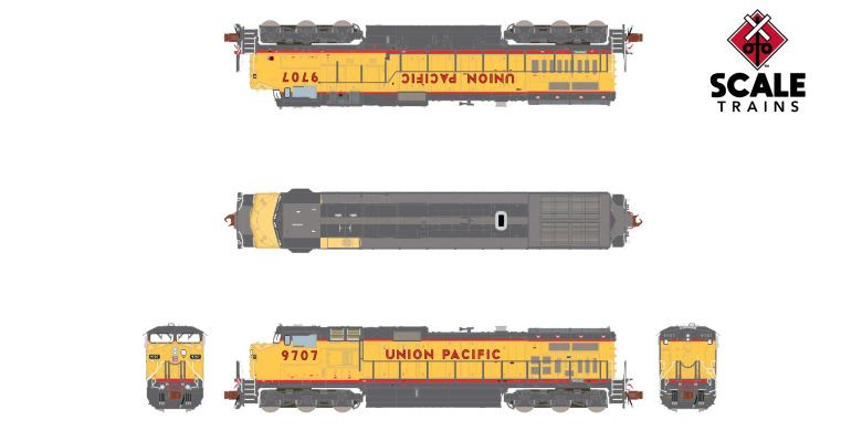 ScaleTrains Rivet Counter N SXT38724 DCC Ready GE DASH 9 Union Pacific 'As Delivered' UP #9707