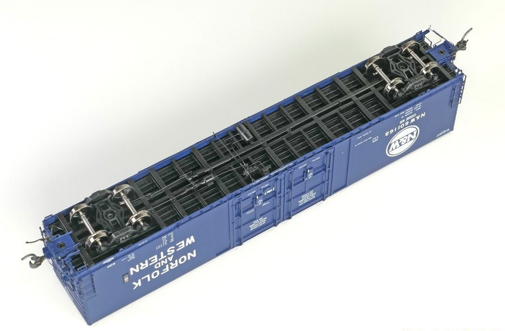 Tangent Scale Models HO 34011-06 Thrall 5880 60′ Double Plug Door Box Car Norfolk & Western 'Original Blue 4-1969' N&W #601247