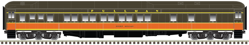 Atlas Master HO 20006603 Pullman Heavyweight Plan 3973 10-1-1 Sleeper Illinois Central 'Chief Goliah'