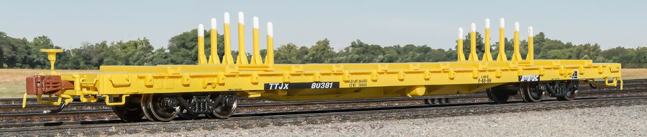 ScaleTrains Rivet Counter N SXT38989 BSC F68BH Finger Rack Flatcar TTX/Speed Logo TTJX #80421