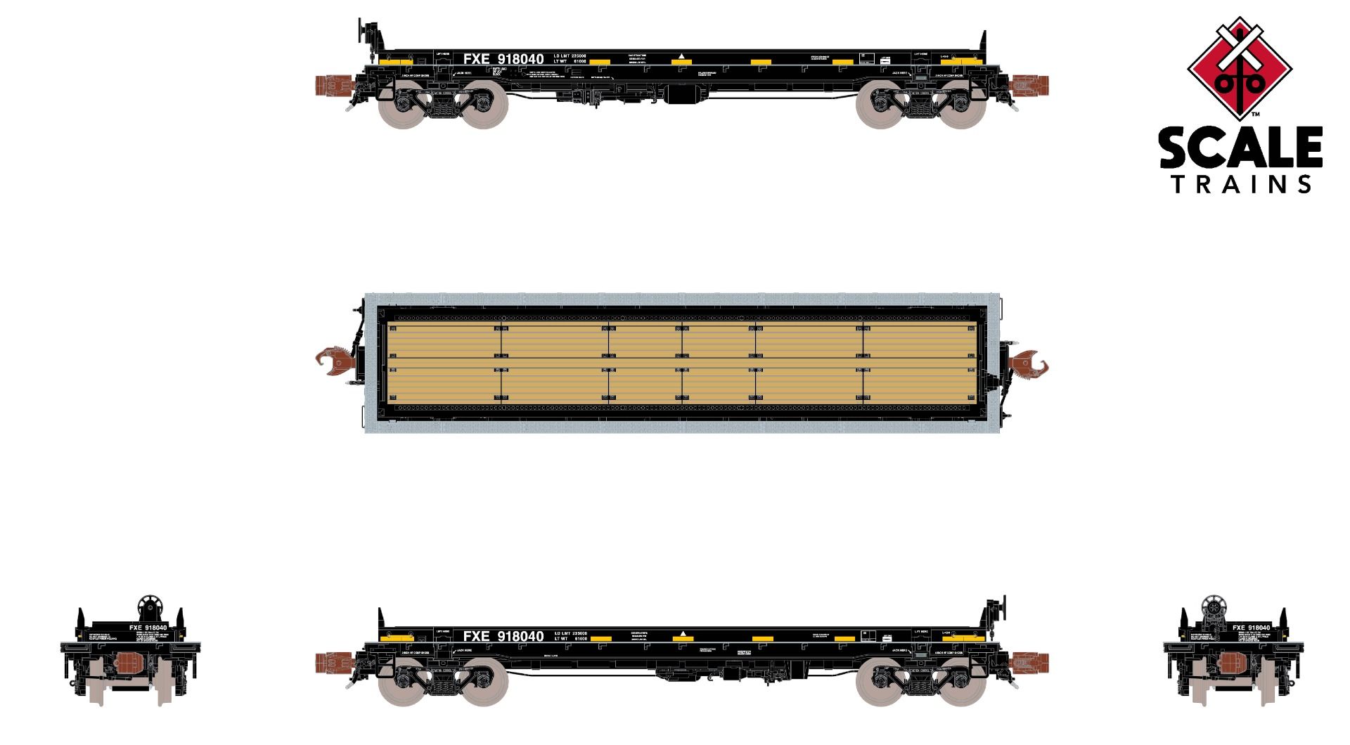 ScaleTrains Rivet Counter N SXT39271 Thrall-Trinity 42' Single Hood Coil Car Ferromex FXE #918040