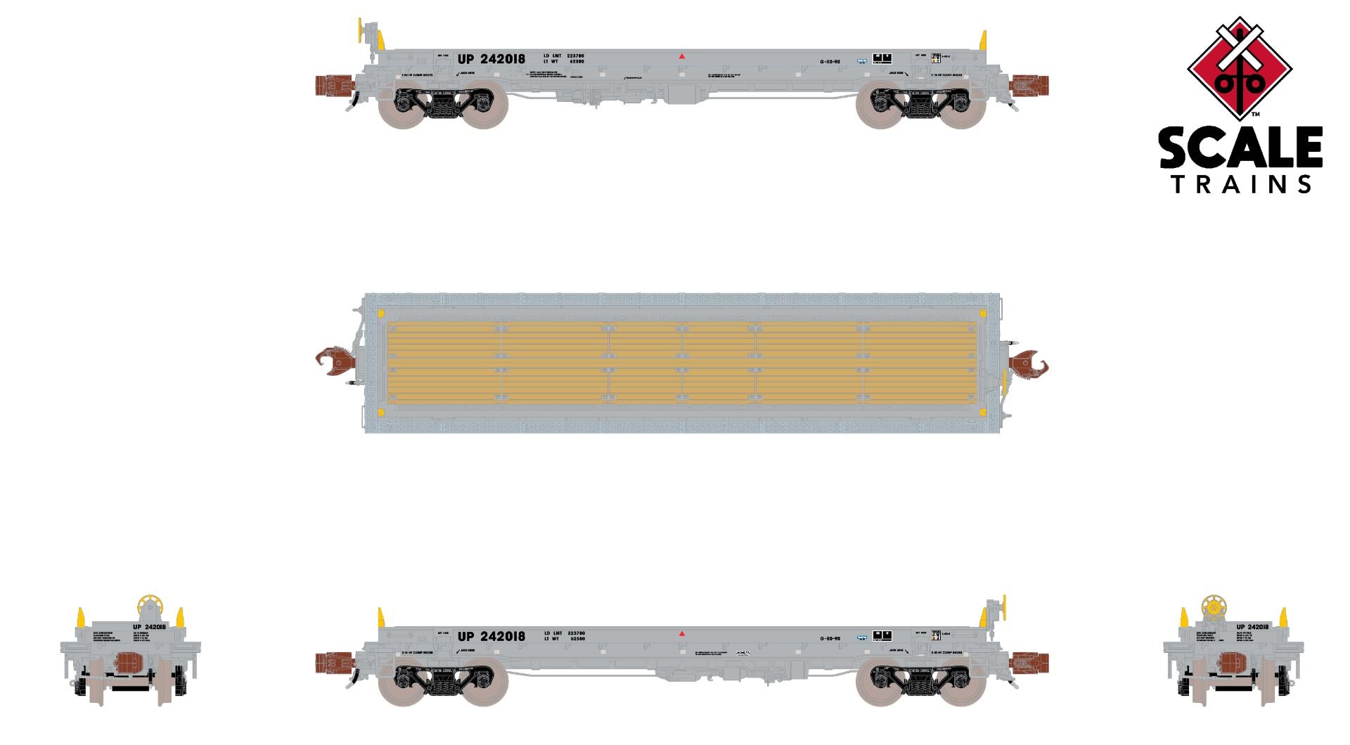 ScaleTrains Rivet Counter N SXT39283 Thrall-Trinity 42' Single Hood Coil Car Union Pacific UP #242018