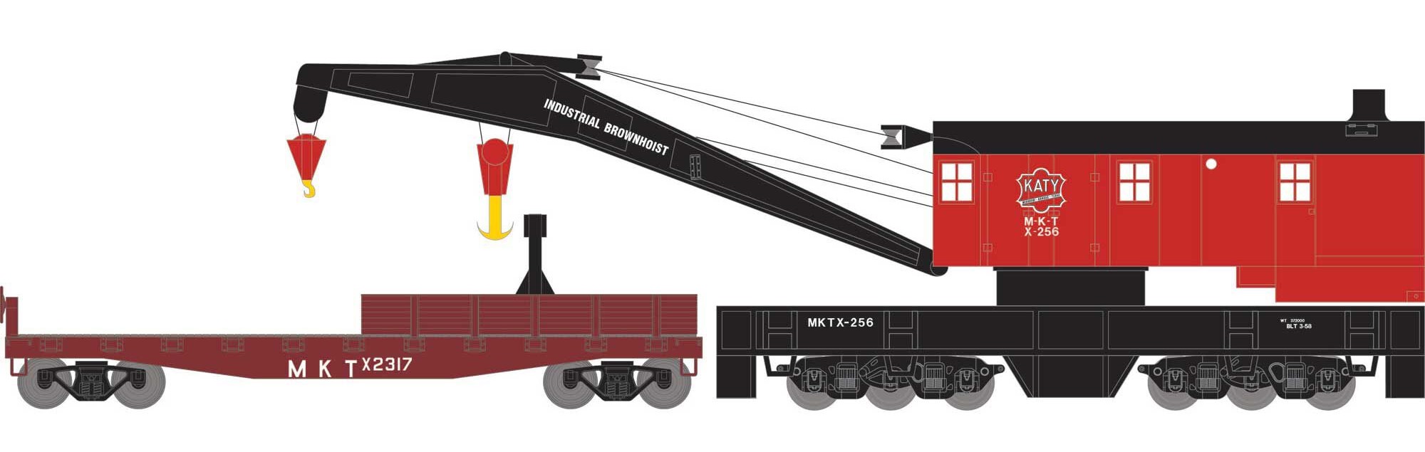 Athearn HO ATH75428 200T Crane / Tender MKT #X-256 / X2317