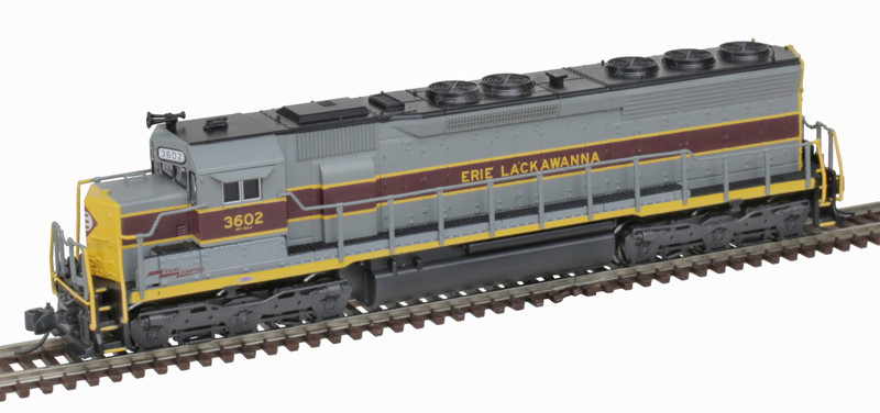 Atlas Master Silver Series N 40005560 DCC Ready EMD SD45 Low Short Hood Locomotive Erie Lackawanna EL #3607
