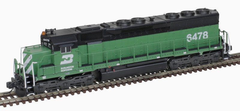 Atlas Master Gold Series N 40005587 DCC/Tsunami 2 Sound Equipped EMD SD45 Low Short Hood Locomotive Burlington Northern BN #6536
