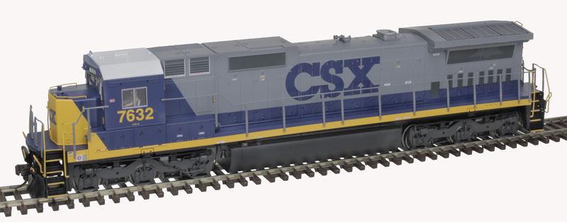Atlas Master Silver Series HO 10004172 DCC Ready GE DASH 8-40C Locomotive w/Front Ditch Lights CSX 'YN2' Scheme #7632