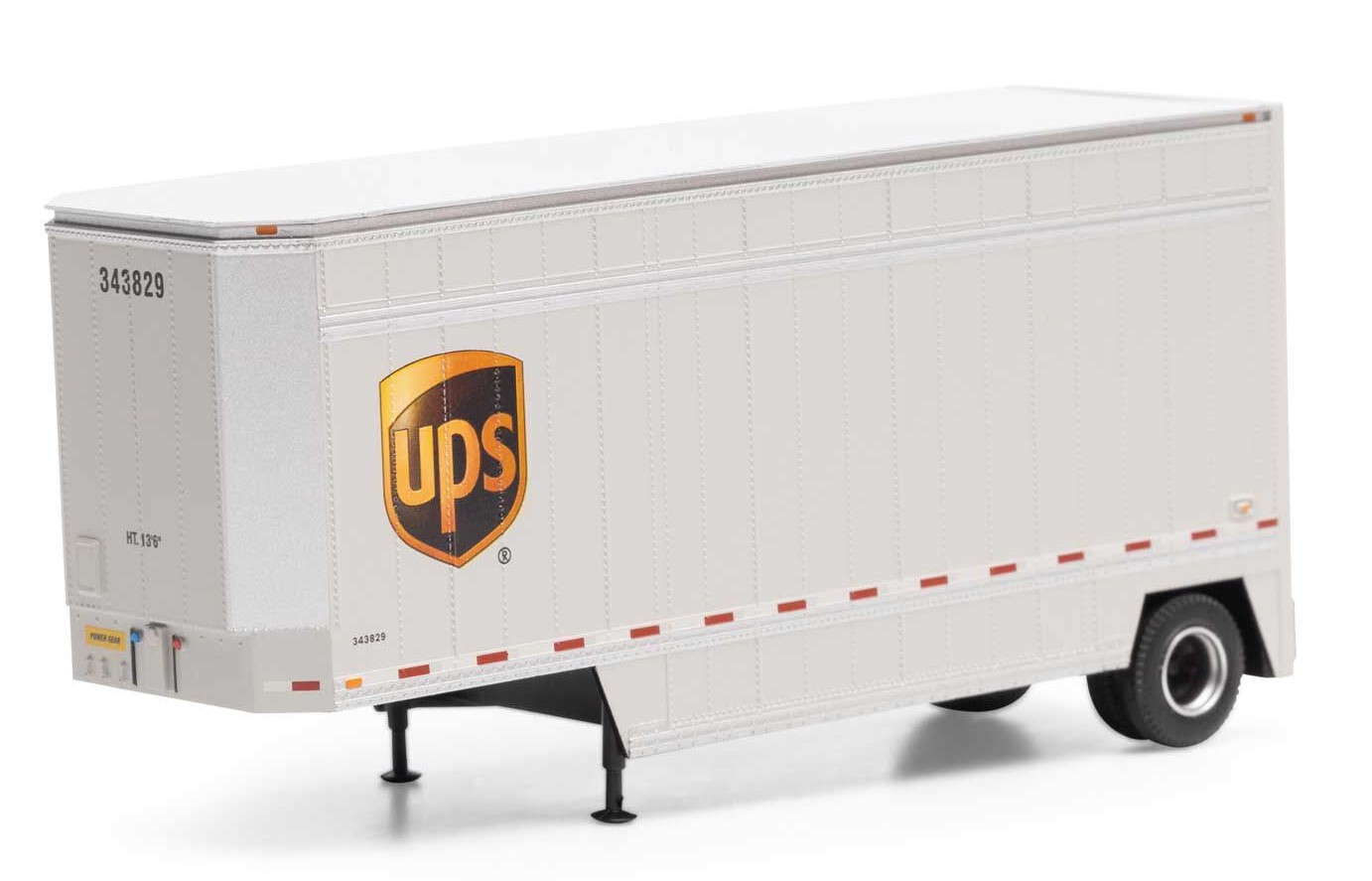 Athearn HO ATH90211 28' Drop Sill Trailer UPS 'with Shield' UPSZ #343829