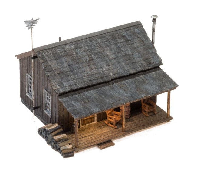 Woodland Scenics N BR4955 Built Up Rustic Cabin