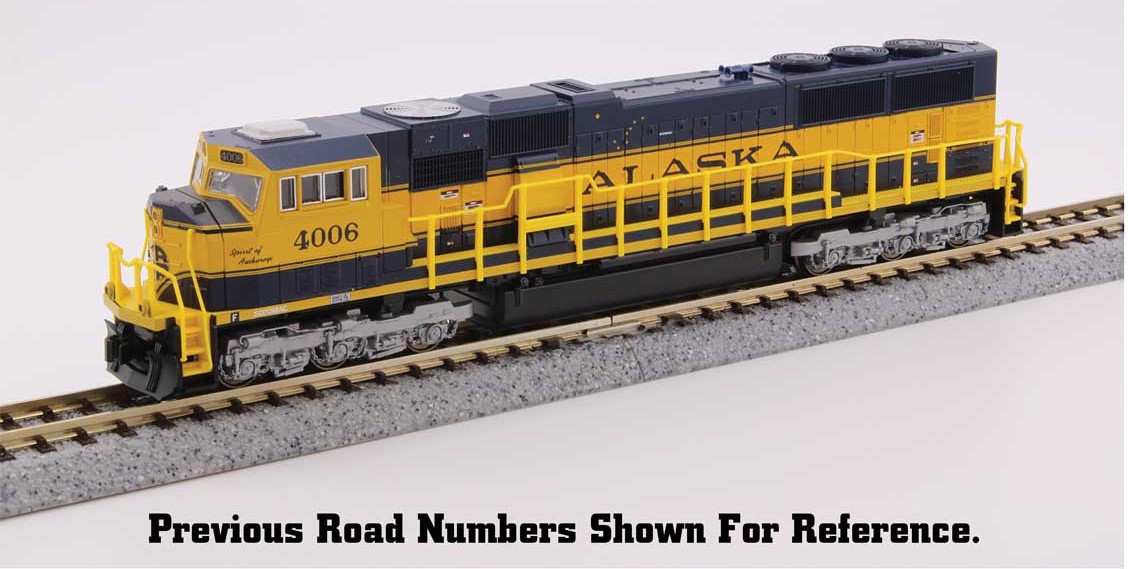 Kato N 176-6410 DCC Ready EMD SD70MAC Locomotive w/Nose Headlight Alaska Railroad ARR #4003 'Spirit of Moose Pass'