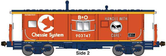Bluford Shops N 44315 International Car Bay Window Caboose Phase 4 Chessie B&O #903758