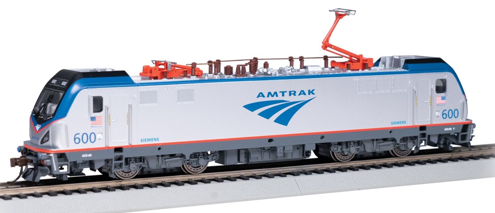 Bachmann HO 67410 TCS WOWSound Equipped Siemens ACS-64 Electric Locomotive Amtrak #600 'David L. Gunn'