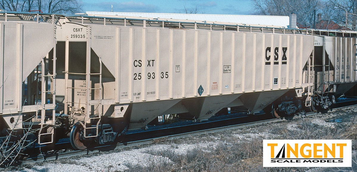 Tangent Scale Models HO 36010-10 Trinity Industries Inc 4750CuFt Covered Hopper CSX 'Delivery 10-1988' CSXT #259162