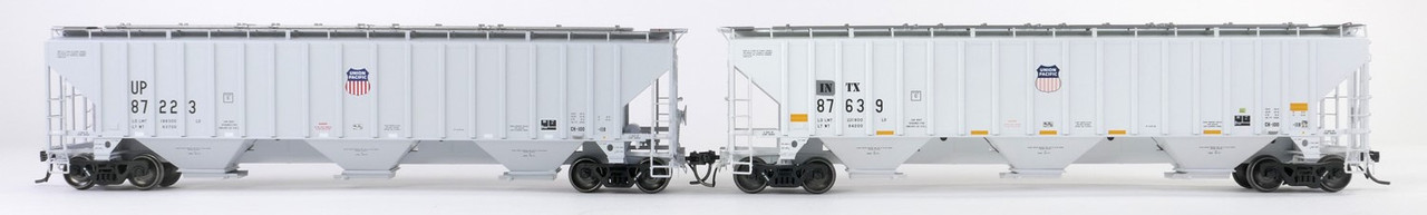 Tangent Scale Models HO 36012-15 Trinity Industries Inc 4750CuFt Covered Hopper Union Pacific 'Delivery Gray 10-1993' UP #87307