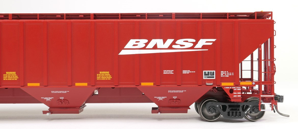 Tangent Scale Models HO 36015-03 Trinity Industries Inc 4750CuFt Covered Hopper BNSF 'Large Swoosh 2005' BNSF #470034