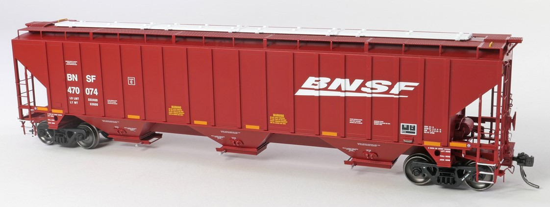 Tangent Scale Models HO 36015-04 Trinity Industries Inc 4750CuFt Covered Hopper BNSF 'Large Swoosh 2005' BNSF #470055