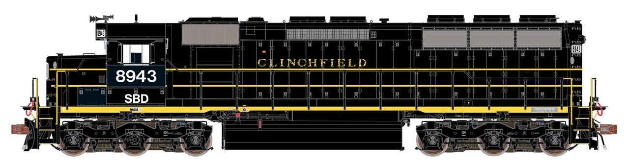 ScaleTrains Rivet Counter HO SXT39769 DCC/ESU Loksound 5 Equipped EMD SD45 Phase IIc Seaboard System 'ex-SCL patch' SBD #8925