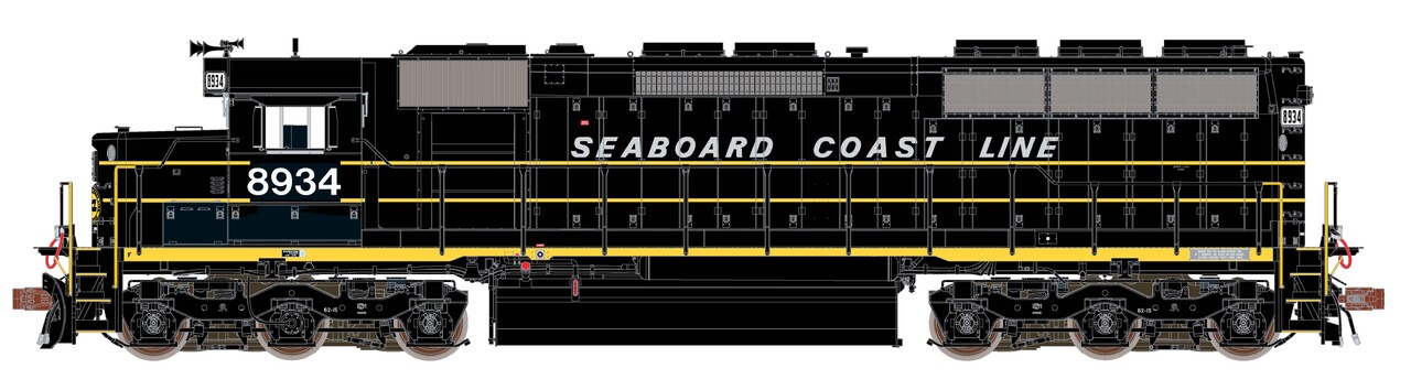 ScaleTrains Rivet Counter HO SXT39769 DCC/ESU Loksound 5 Equipped EMD SD45 Phase IIc Seaboard System 'ex-SCL patch' SBD #8925