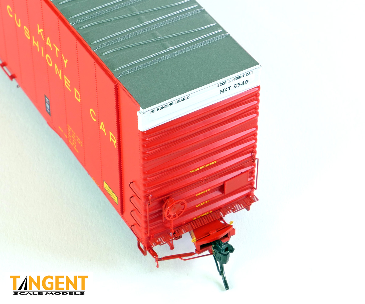 Tangent Scale Models HO 25066-01 Greenville 86′ Double Plug Door Box Car Missouri-Kansas-Texas 'Delivery 1969 Red' MKT #8542
