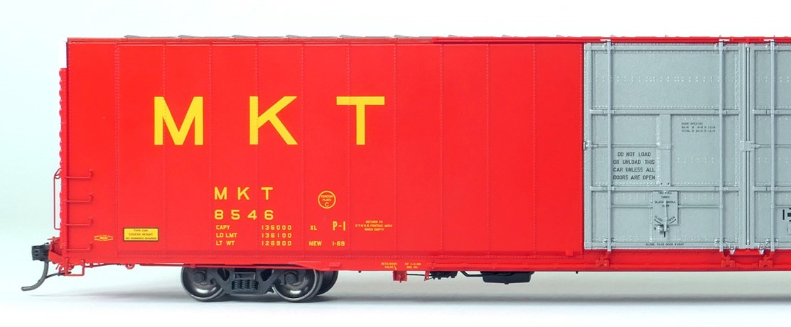 Tangent Scale Models HO 25066-02 Greenville 86′ Double Plug Door Box Car Missouri-Kansas-Texas 'Delivery 1969 Red' MKT #8545