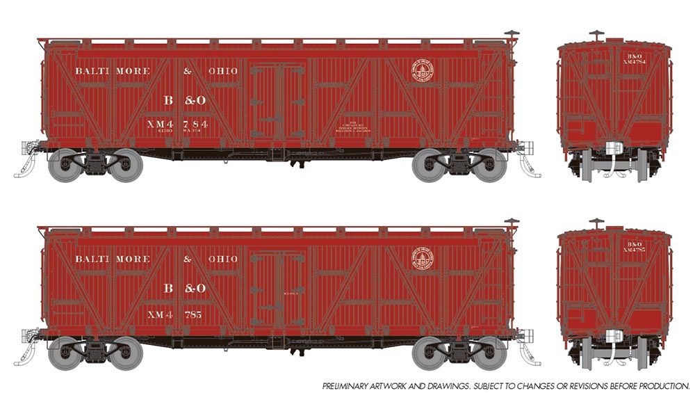 Rapido Trains Inc HO 177206 FGE R7 Reefer FGE - B&O - 2-Pack