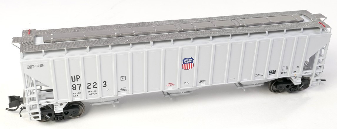 Tangent Scale Models N 81012-14 Trinity Industries Inc 4750CuFt Covered Hopper Union Pacific 'Delivery Gray 10-1993' UP #87303