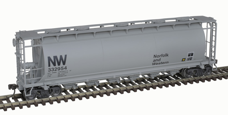 Atlas Master HO 20007192 ACF 6-Bay Cylindrical Hopper Norfolk & Western NW #332954