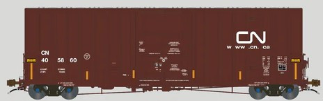 Aurora Miniatures HO 317012 Transcona Shops 50' Plate F Boxcar Canadian National 2004 Version w/ Stripes CN #405888