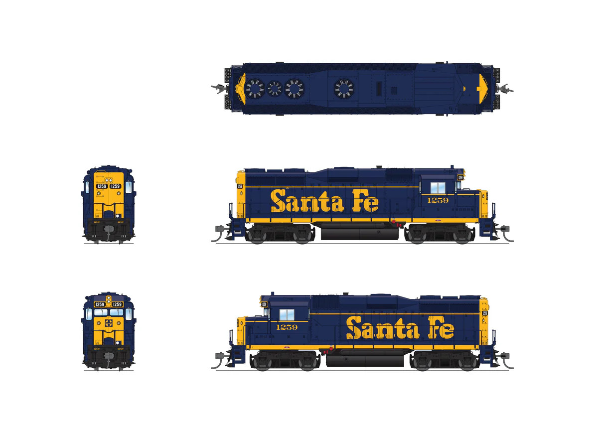 Broadway Limited Imports HO 9130 EMD GP30 Locomotive PARAGON4 SOUND/DC/DCC Santa Fe 'Bookend Scheme' ATSF #1259