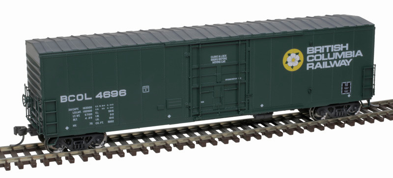 Atlas HO 20006535 NSC 50' Newsprint Plug-Door Boxcar British Columbia Railway 'Dogwood Logo' BCOL #4696