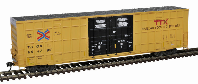 Atlas Master HO 20007291 Gunderson 7550 Double Plug-Door Boxcar TTX 'Next Load Any Road Logo' TBOX #664998