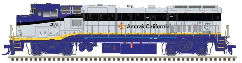 Atlas Master Silver Series HO 10004305 DCC Ready GE Dash 8-32BWH Locomotive Amtrak California #2051