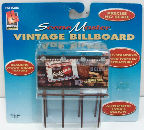 Walthers Life-Like SceneMaster HO 433-1676 Vintage Billboard - Fudgesicle