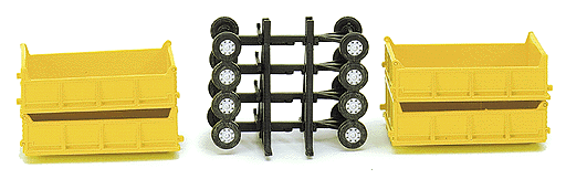 Walthers Life-Like SceneMaster HO 433-1660 Flat Car Load Modern Grain Wagon Bodies & Chassis 4-Pack