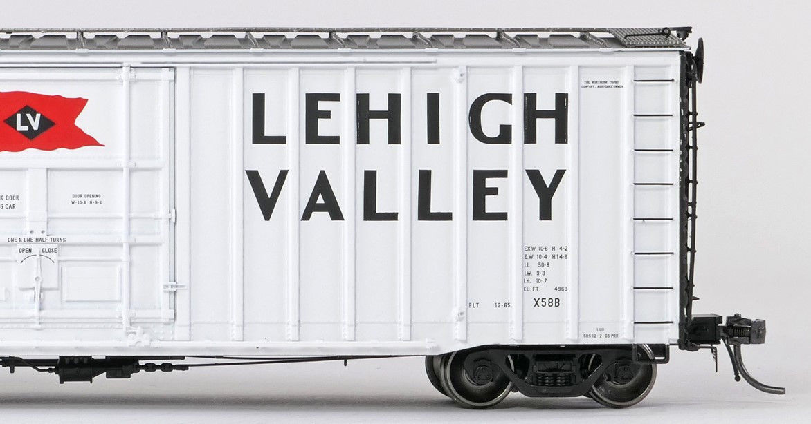 Tangent Scale Models HO 14036-10 PRR Shops X58 Plug Door Boxcar Lehigh Valley 'Delivery 12-1965 X58B' LV #8240