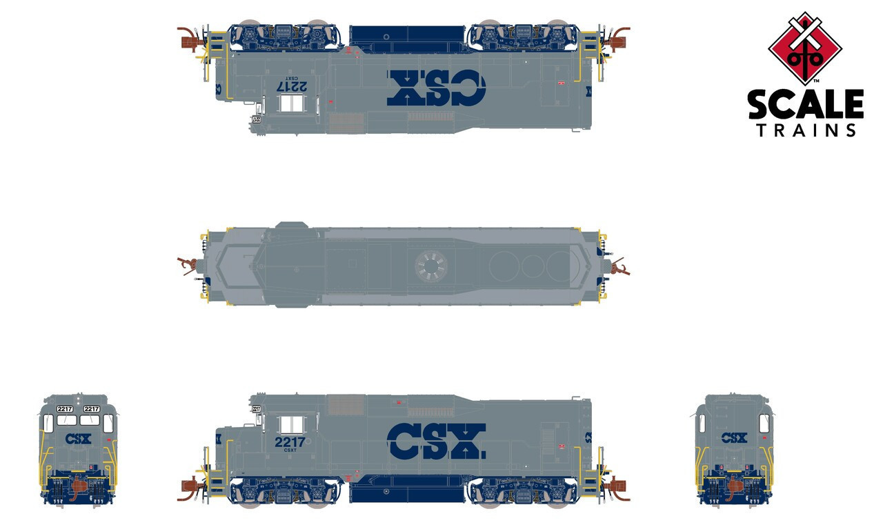 ScaleTrains Rivet Counter N SXT39958 DCC Ready EMD GP30 RDMT Road Slug CSX/Stealth “G" Scheme CSXT #2246
