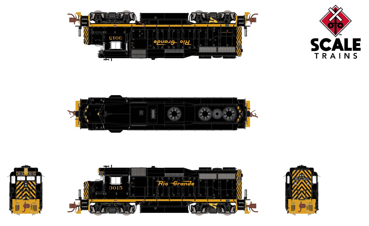 ScaleTrains Rivet Counter N SXT39959 DCC/ESU LokSound 5 Equipped EMD GP30 Locomotive Rio Grande "Small Flying Lettering" DRGW #3015