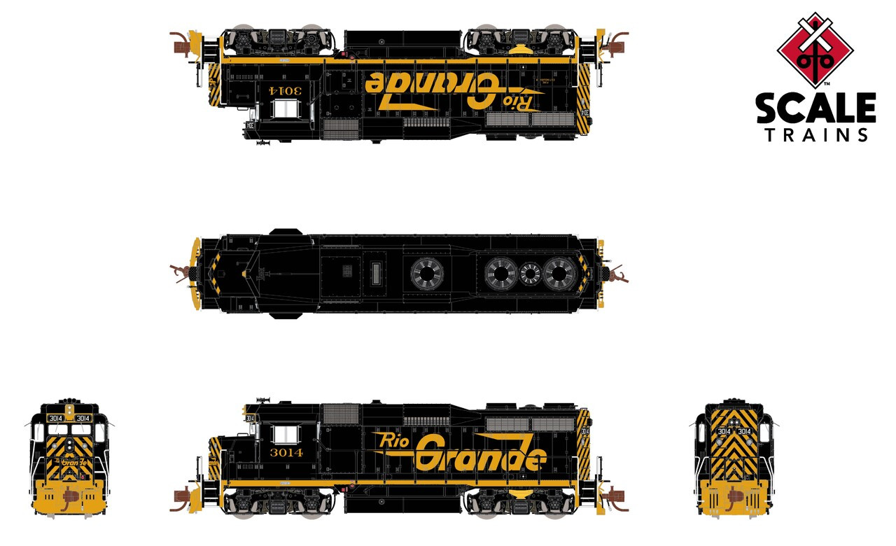 ScaleTrains Rivet Counter N SXT39969 DCC/ESU LokSound 5 Equipped EMD GP30 Locomotive Rio Grande "Large Billboard Lettering" DRGW #3027