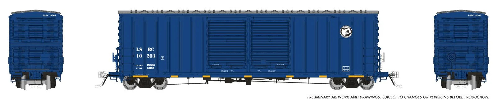 Rapido Trains Inc HO 170032 PC&F B-70-75 Boxcar Lake State Railway LSRC #10203