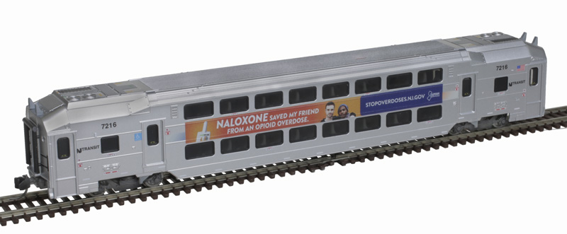 Atlas Master N 50006634 Multi-Level Commuter Coach Trailer  New Jersey Transit #7517