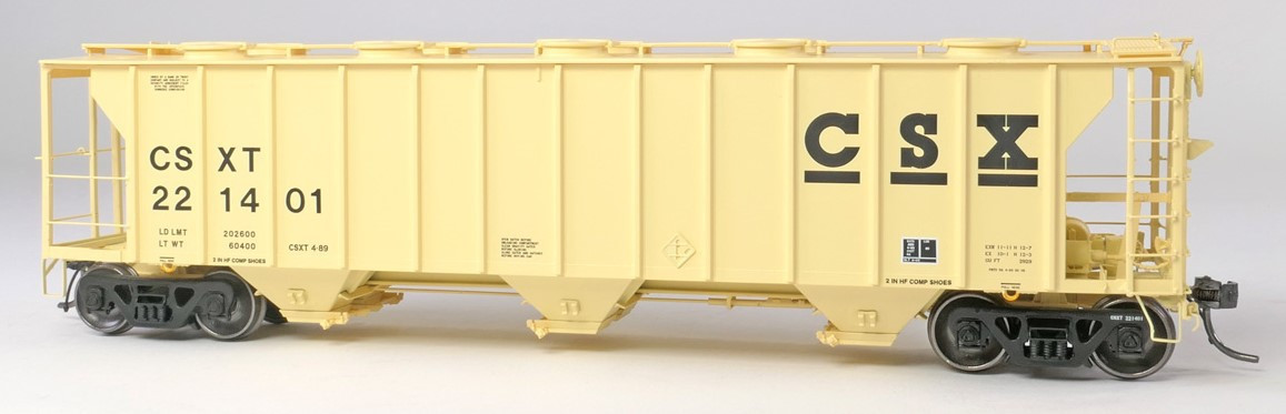Tangent Scale Models HO 35161-04 Pullman-Standard 2929 Covered Hopper CSX 'Repaint 1989' CSXT #221136
