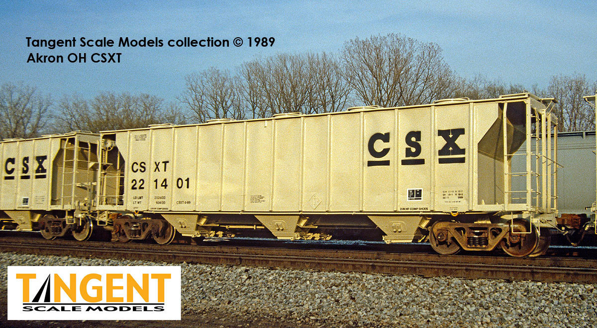 Tangent Scale Models HO 35161-10 Pullman-Standard 2929 Covered Hopper CSX 'Repaint 1989' CSXT #221604