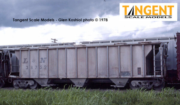 Tangent Scale Models HO 35162-06 Pullman-Standard 2929 Covered Hopper Louisville and Nashville 'Delivery Gray 10-1963' L&N #38767