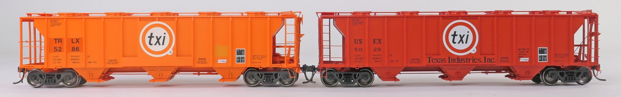Tangent Scale Models HO 35164-02 Pullman-Standard 2929 Covered Hopper 'Texas Industries 1980' USEX #5017