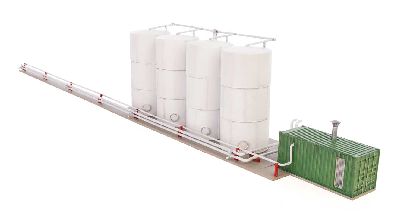 Walthers Cornerstone HO 933-4181 Corn Syrup Transfer - Transload Facility - Kit